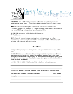 Crucible Planning Packet