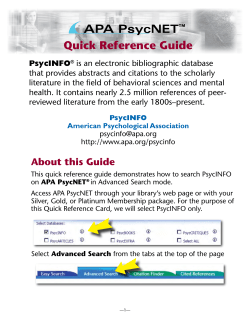 APA PsycNET&trade;