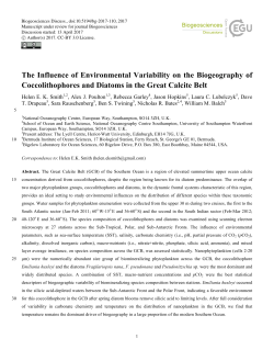 The Influence of Environmental Variability on the Biogeography of