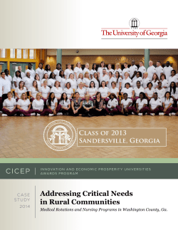 University of Georgia: Rural Communities