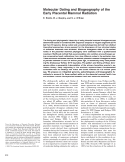 Molecular Dating and Biogeography of the Early