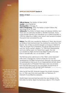 DIFFICULT DISCIPLESHIP Session 4 Official Name: The Nation of