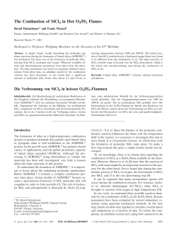 The Combustion of SiCl4 in Hot O2/H2 Flames