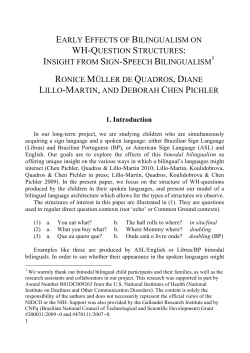 early effects of bilingualism on wh-question structures: insight from