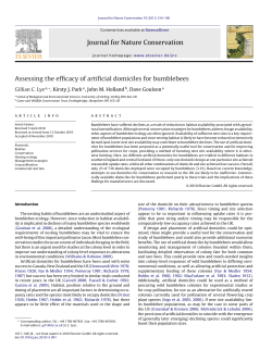 Assessing the efficacy of artificial domiciles for bumblebees