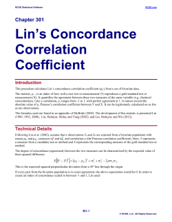 Lin`s Concordance Correlation Coefficient
