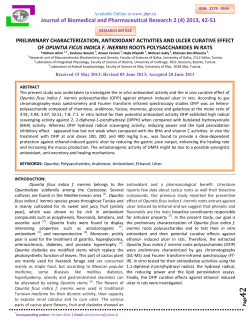 Journal of Biomedical and Pharmaceutical Research 2 (4) 2013, 42-51