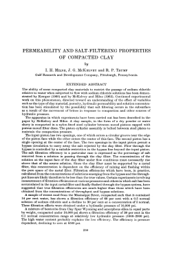 permeability and salt-filtering properties of compacted clay
