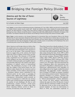 America and the Use of Force: Sources of