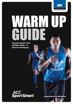 ACC SportSmart Warm Up Guide Book
