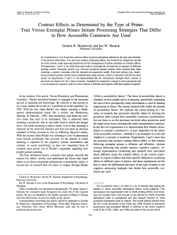 Trait versus exemplar Primes Initiate Processing Strategies