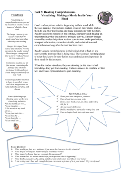Part 5: Reading Comprehension&ndash; Visualising: Making a Movie