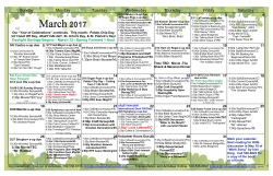 Sample Activity Calendar - Rockwood Retirement Communities
