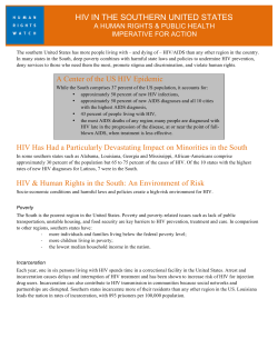 HIV IN THE SOUTHERN UNITED STATES