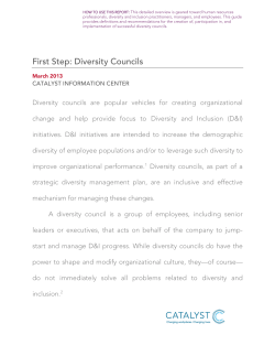 First Step: Diversity Councils