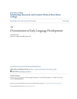 Overextension in Early Language Development