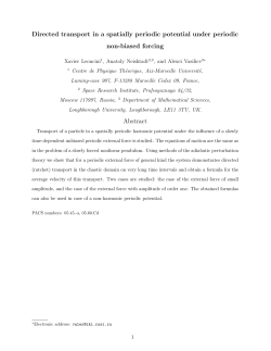 Directed transport in a spatially periodic potential