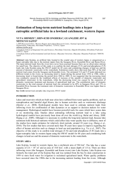 Estimation of long-term nutrient loadings into a hyper eutrophic