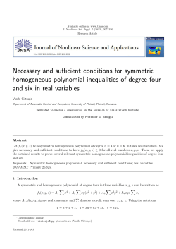 Necessary and sufficient conditions for symmetric