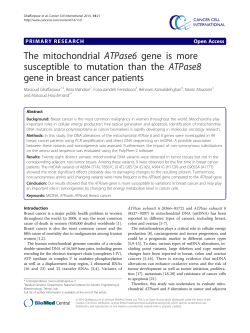 The mitochondrial ATPase6 gene is more susceptible to mutation