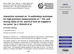 Interactive comment on &ldquo;A sublimation technique for high