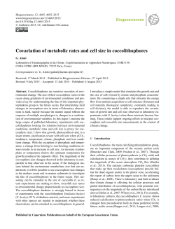 Covariation of metabolic rates and cell size in