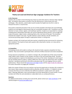 ASL Supplement to the POL Teacher`s Guide