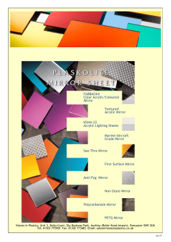 FABBACK&reg; Clear Acrylic/Coloured Mirror Anti