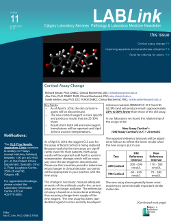 Issue 11 February 2016 - Calgary Laboratory Services