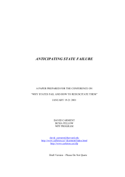 anticipating state failure