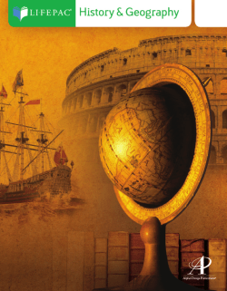 Lifepac 6th Grade History and Geography Unit 1