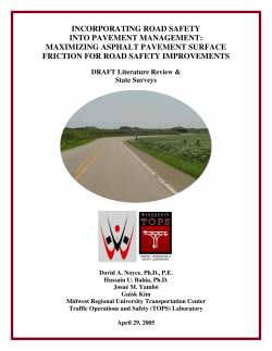 incorporating road safety into pavement management: maximizing