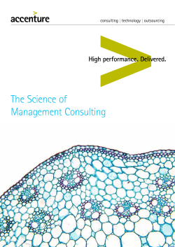 The Science of Management Consulting