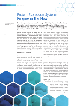 Protein Expression Systems: Ringing in the New