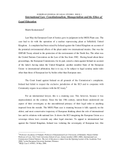 International Law: Constitutionalism, Managerialism and the Ethos