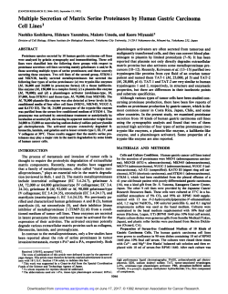 Multiple Secretion of Matrix Serine Proteinases