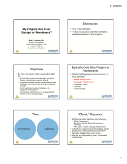 13. My Fingers are Blue