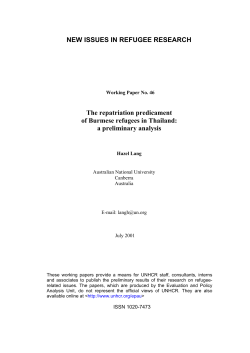 The repatriation predicament of Burmese refugees in