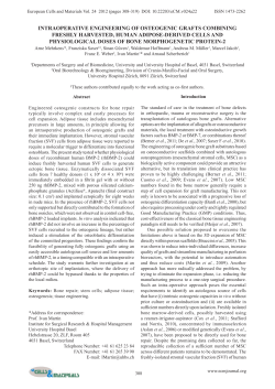 Intraoperative engineering of osteogenic grafts combining freshly