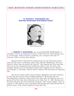 THE MORTEN PEDER MORTENSEN FAMILIES 1B