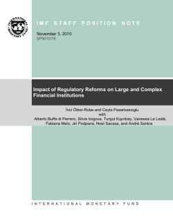 Impact of Regulatory Reforms on Large and Complex Financial