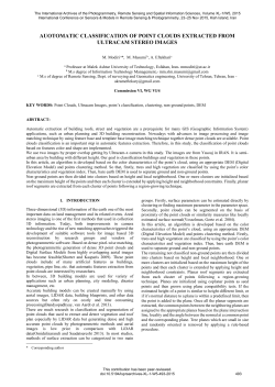 auotomatic classification of point clouds extracted