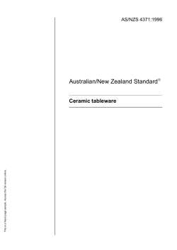 AS/NZS 4371:1996 Ceramic tableware