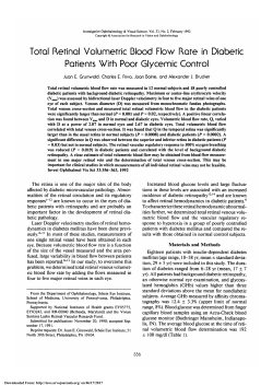 Total retinal volumetric blood flow rate in diabetic patients