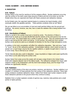 TACDA ACADEMY – CIVIL DEFENSE BASICS 1 6. RADIATION