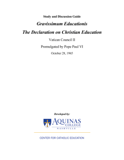 The Declaration on Christian Education