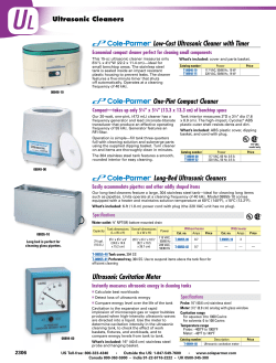 Ultrasonic Cavitation Meter One-Pint Compact - Cole