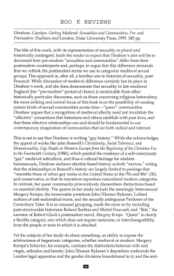 Carolyn Dinshaw, Getting Medieval: Sexualities and Communities