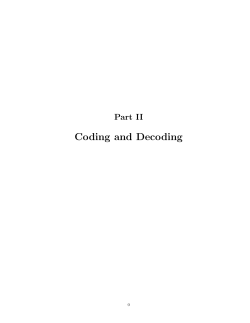 Coding and Decoding - Stanford University