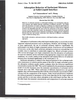Adsorption Behavior of Surfactant Mixtures at Solid